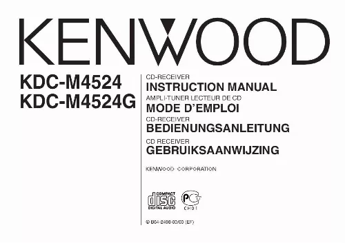 Mode d'emploi KENWOOD KDC-M4524G