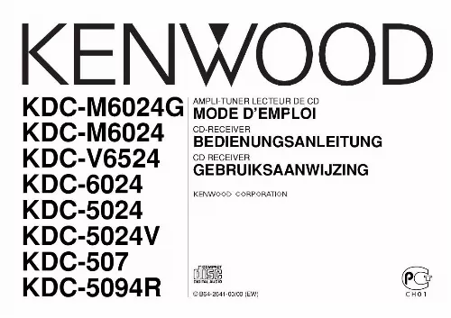 Mode d'emploi KENWOOD KDC-M6024G