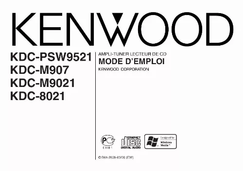 Mode d'emploi KENWOOD KDC-M9021