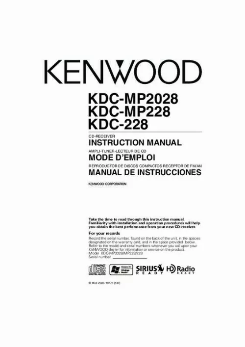 Mode d'emploi KENWOOD KDC-MP2028