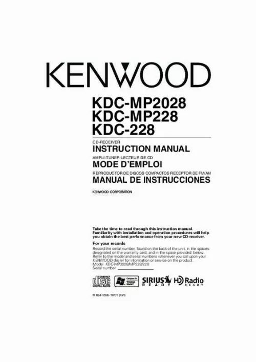 Mode d'emploi KENWOOD KDC-MP228