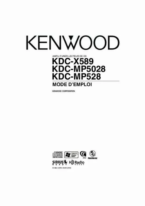 Mode d'emploi KENWOOD KDC-MP5028