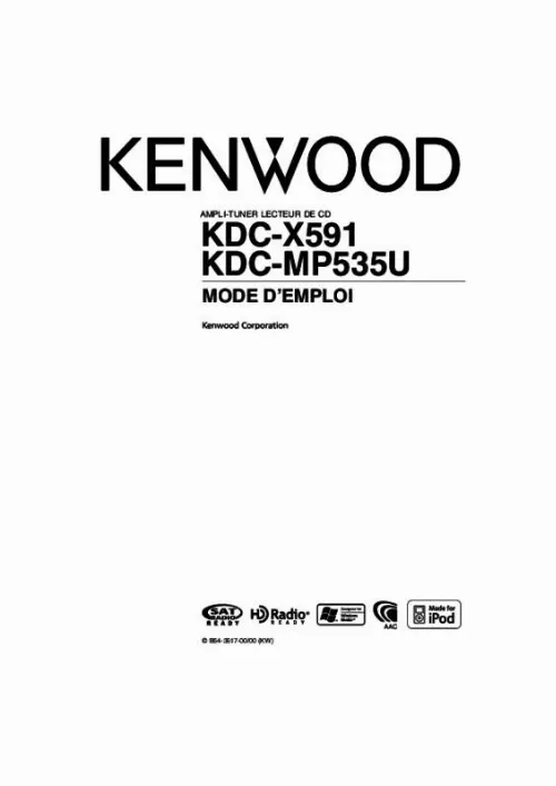 Mode d'emploi KENWOOD KDC-MP535U