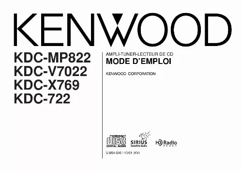 Mode d'emploi KENWOOD KDC-MP822