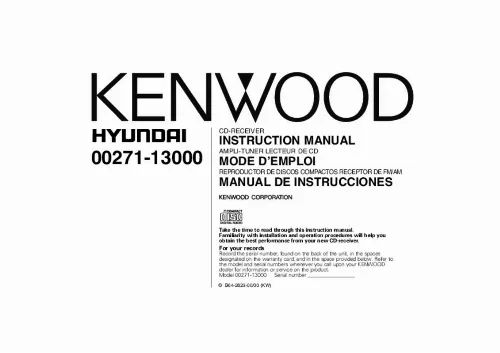 Mode d'emploi KENWOOD KDC-MPV619