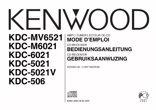 Mode d'emploi KENWOOD KDC-MV6521