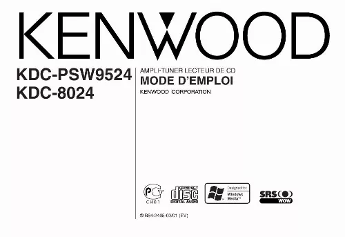 Mode d'emploi KENWOOD KDC-PSW9524