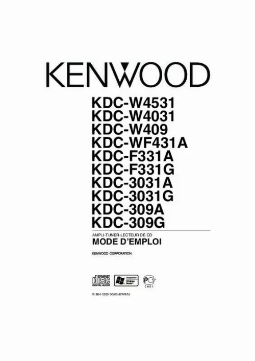 Mode d'emploi KENWOOD KDC-W4031