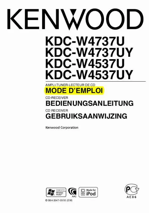 Mode d'emploi KENWOOD KDC-W4537UA