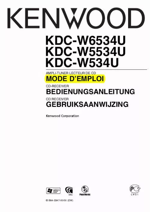 Mode d'emploi KENWOOD KDC-W534U