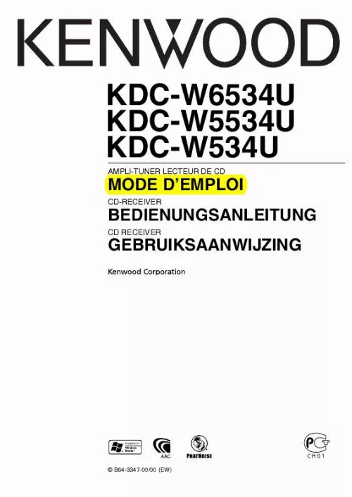 Mode d'emploi KENWOOD KDC-W5534U