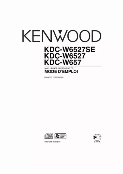 Mode d'emploi KENWOOD KDC-W6527SE