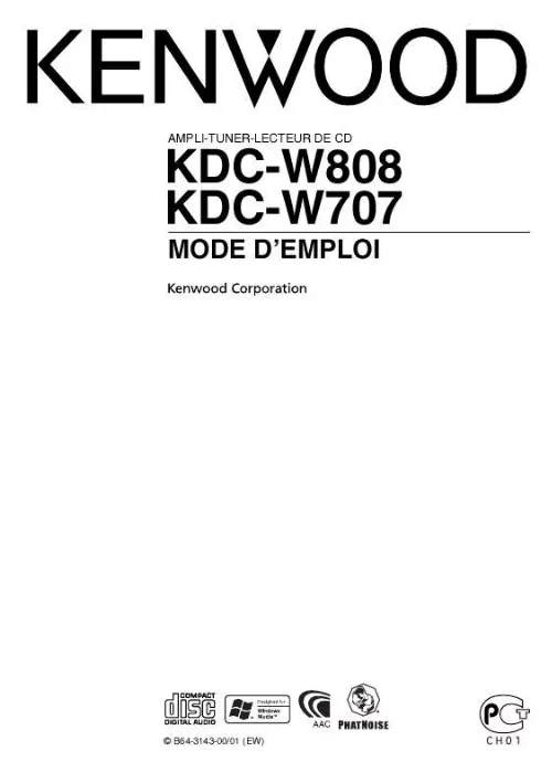 Mode d'emploi KENWOOD KDC-W808