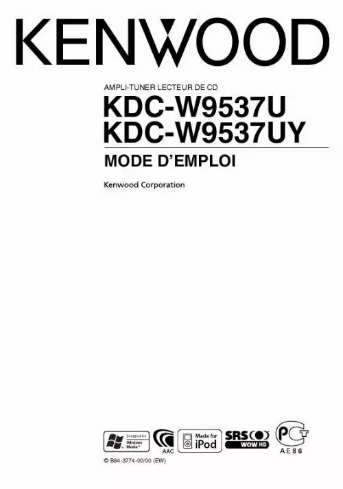 Mode d'emploi KENWOOD KDC-W9537U