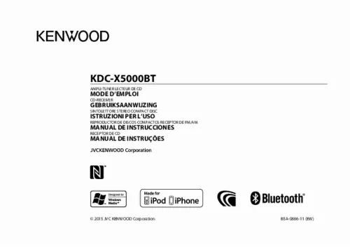 Mode d'emploi KENWOOD KDC-X5000BT
