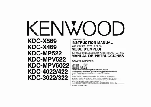 Mode d'emploi KENWOOD KDC-X569