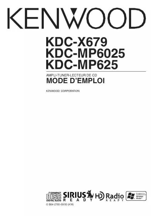 Mode d'emploi KENWOOD KDC-X679