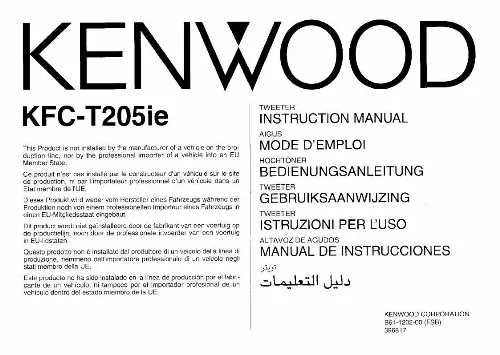 Mode d'emploi KENWOOD KFC-T205IE