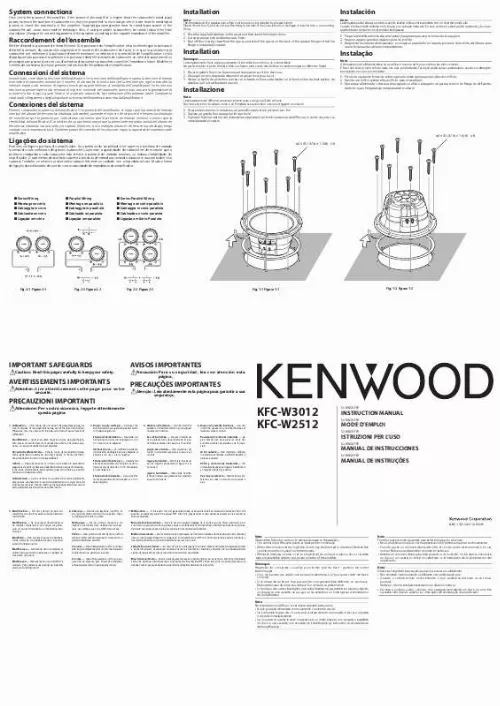 Mode d'emploi KENWOOD KFC-W2512