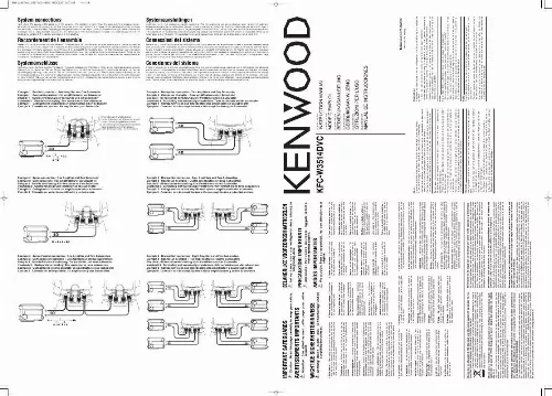 Mode d'emploi KENWOOD KFC-W3514DVC