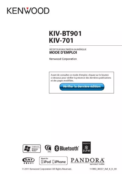 Mode d'emploi KENWOOD KIV-BT901