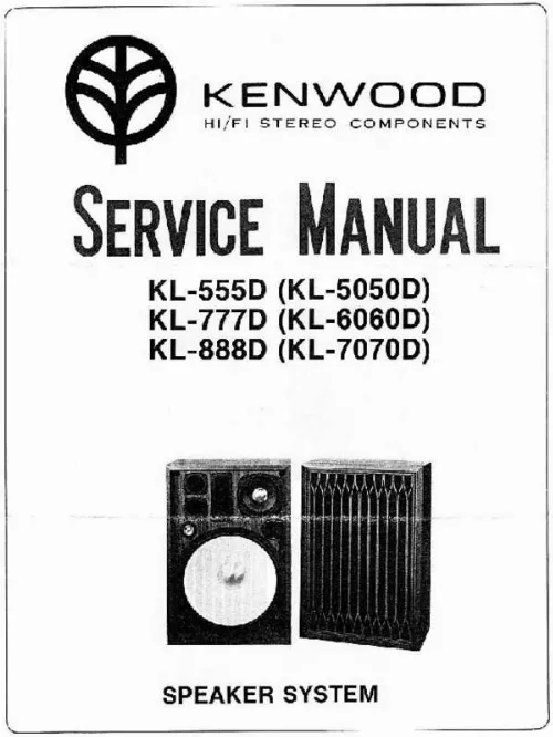 Mode d'emploi KENWOOD KL 555