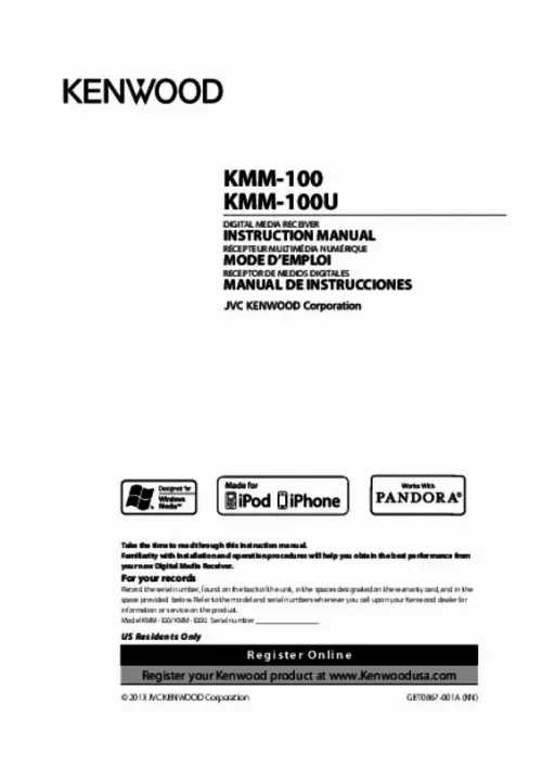 Mode d'emploi KENWOOD KMM-100