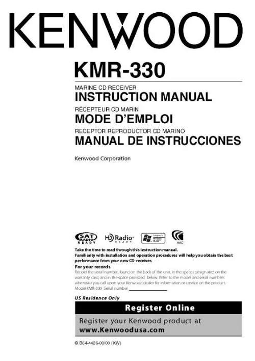 Mode d'emploi KENWOOD KMR-330
