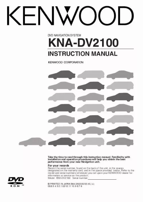 Mode d'emploi KENWOOD KNA-DV2100