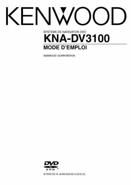 Mode d'emploi KENWOOD KNA-DV3100