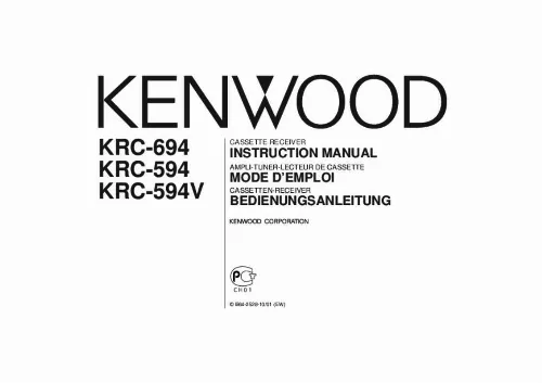 Mode d'emploi KENWOOD KRC-594V