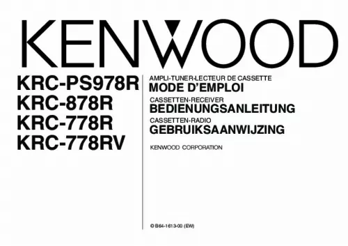 Mode d'emploi KENWOOD KRC-778RV