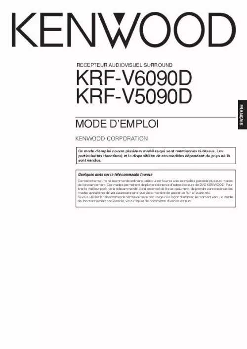 Mode d'emploi KENWOOD KRF-V5090D