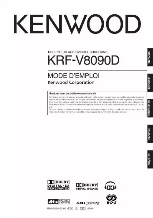 Mode d'emploi KENWOOD KRF-V8090D
