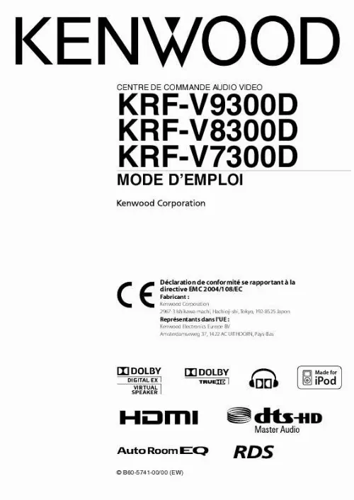 Mode d'emploi KENWOOD KRF-V8300D