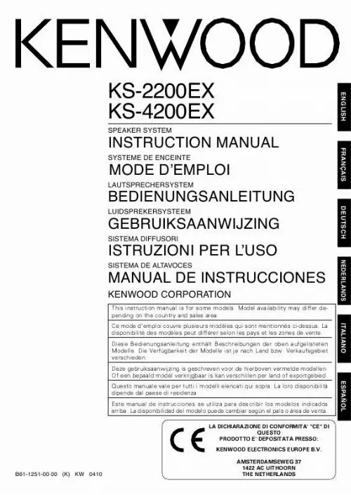 Mode d'emploi KENWOOD KS-2200EX