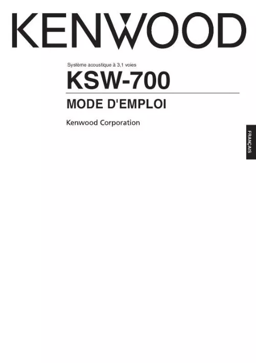 Mode d'emploi KENWOOD KSW-700