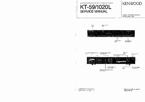 Mode d'emploi KENWOOD KT-1020L