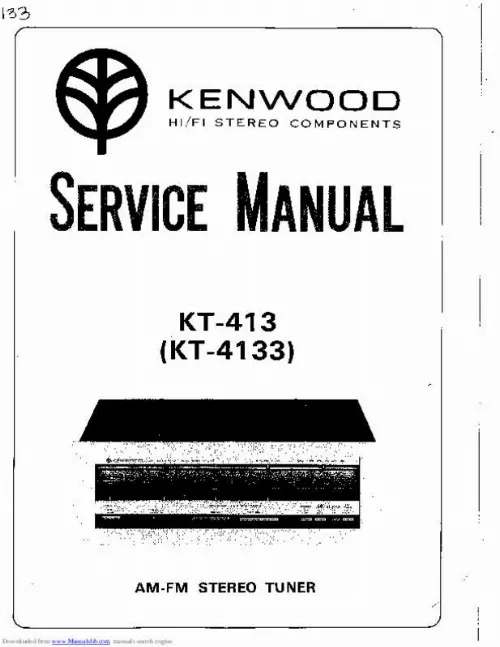 Mode d'emploi KENWOOD KT 30L