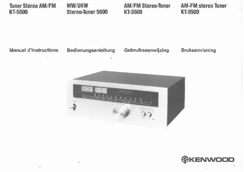 Mode d'emploi KENWOOD KT 5500