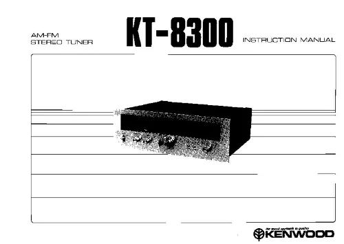 Mode d'emploi KENWOOD KT-8300