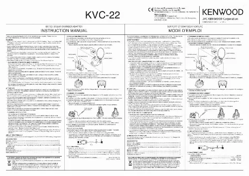 Mode d'emploi KENWOOD KVC-22