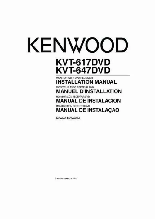 Mode d'emploi KENWOOD KVT-617DVD