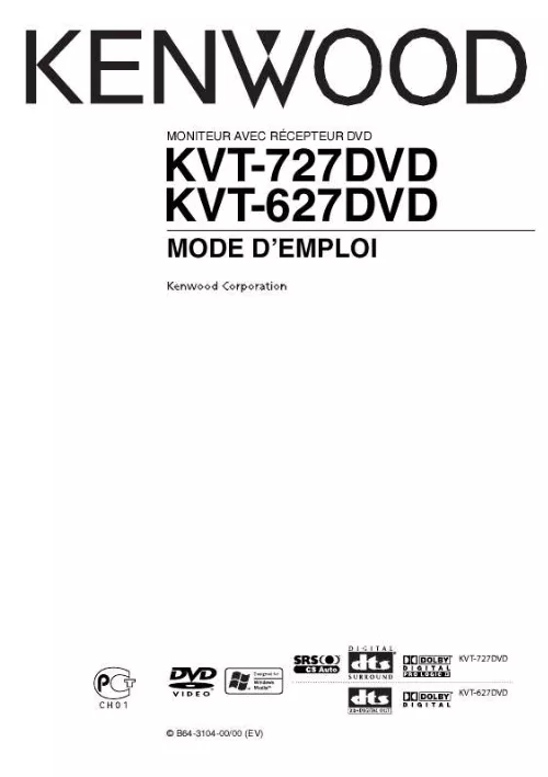 Mode d'emploi KENWOOD KVT-727DVD