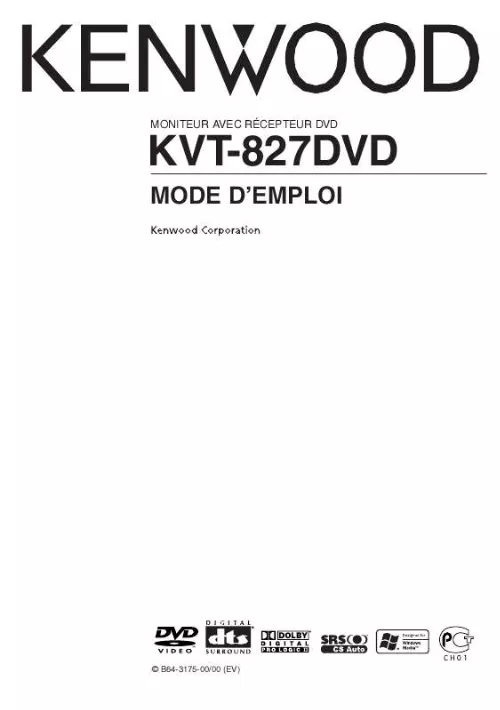 Mode d'emploi KENWOOD KVT-827DVD