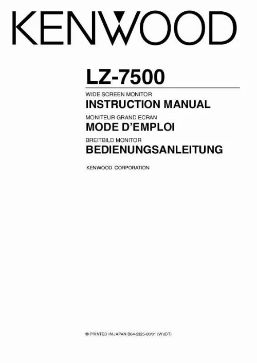 Mode d'emploi KENWOOD LZ-7500