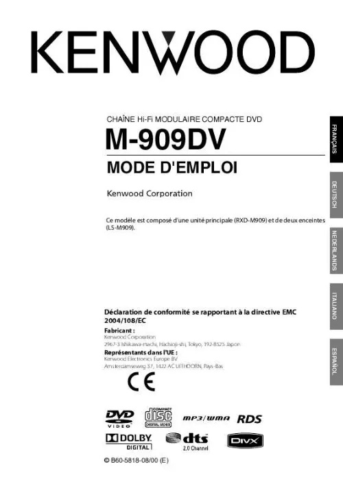 Mode d'emploi KENWOOD M-909DV