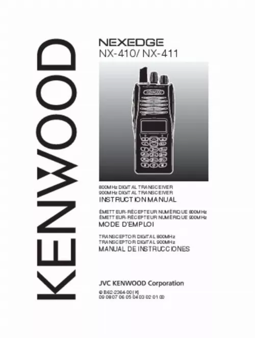 Mode d'emploi KENWOOD NX-411