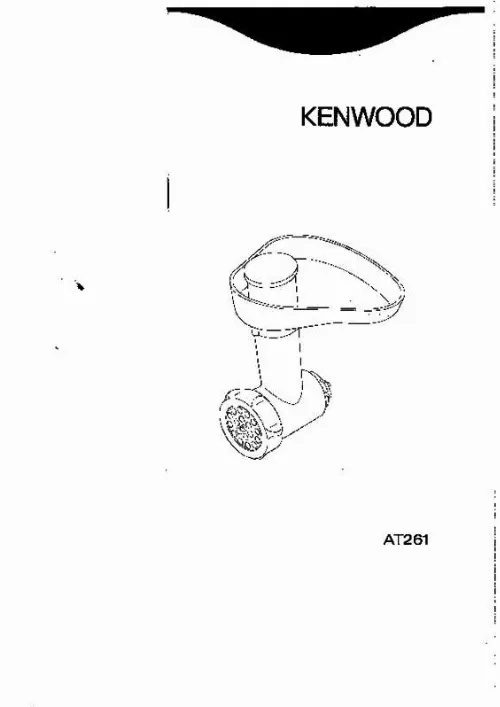 Mode d'emploi KENWOOD PROSPERO AT261