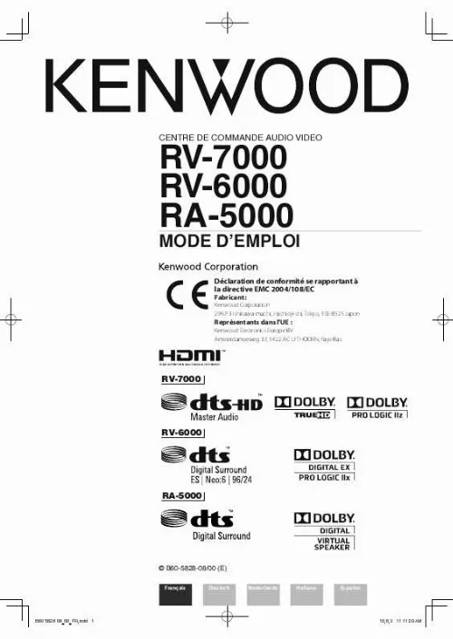 Mode d'emploi KENWOOD RV-6000